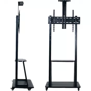 MOZOS 1700 Suporte móvel para TV para televisores e monitores de 32-70 polegadas, VESA até 600x400, altura ajustável, preto
