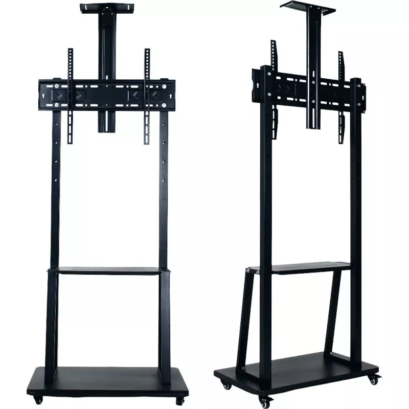 MOZOS 1700 Suporte móvel para TV para televisores e monitores de 32-70 polegadas, VESA até 600x400, altura ajustável, preto