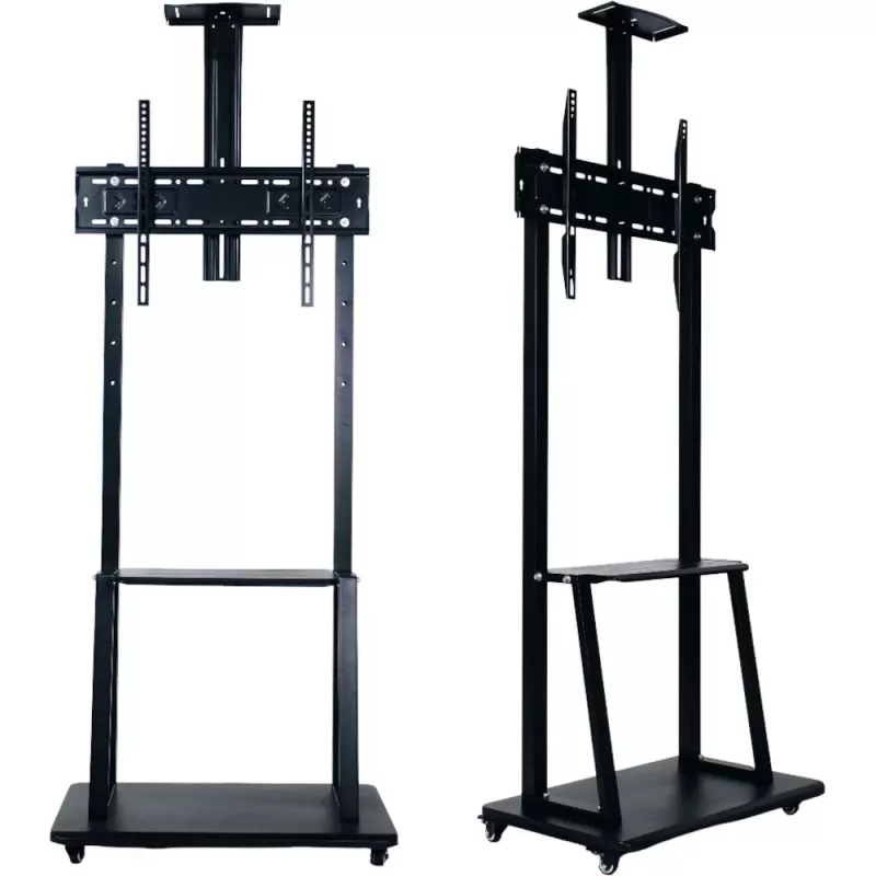 MOZOS 1700 Suporte móvel para TV para televisores e monitores de 32-70 polegadas, VESA até 600x400, altura ajustável, preto