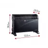 Aquecedor convector Adler MESKO MS 7741b preto