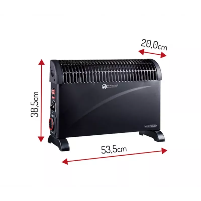Aquecedor convector Adler MESKO MS 7741b preto
