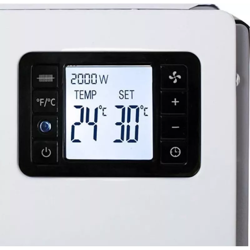 Aquecedor convector Adler CAMRY CR 7739 2000W termostato digital, temporizador 24h, comando, montagem na parede