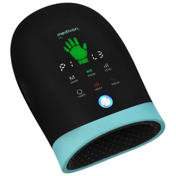 Massajador de mãos e pulsos MEDIVON Hand Max com calor, preto