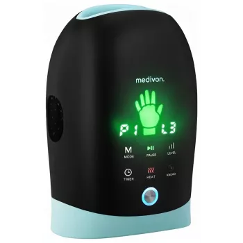 Massajador de mãos e pulsos MEDIVON Hand Max com calor, preto
