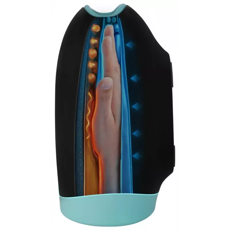 Massajador de mãos e pulsos MEDIVON Hand Max com calor, preto