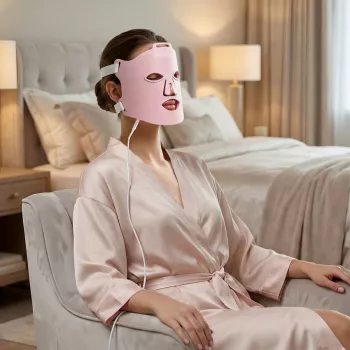 Máscara facial LED Medivon Lumi Fit – fototerapia de 7 cores com 192 LEDs, comando sem fios, recarregável