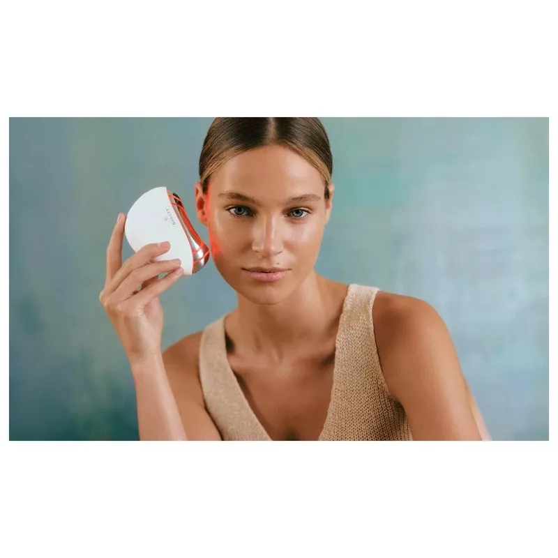 Garett Beauty Glow Stone branco – massajador facial eletrónico com calor e vibração
