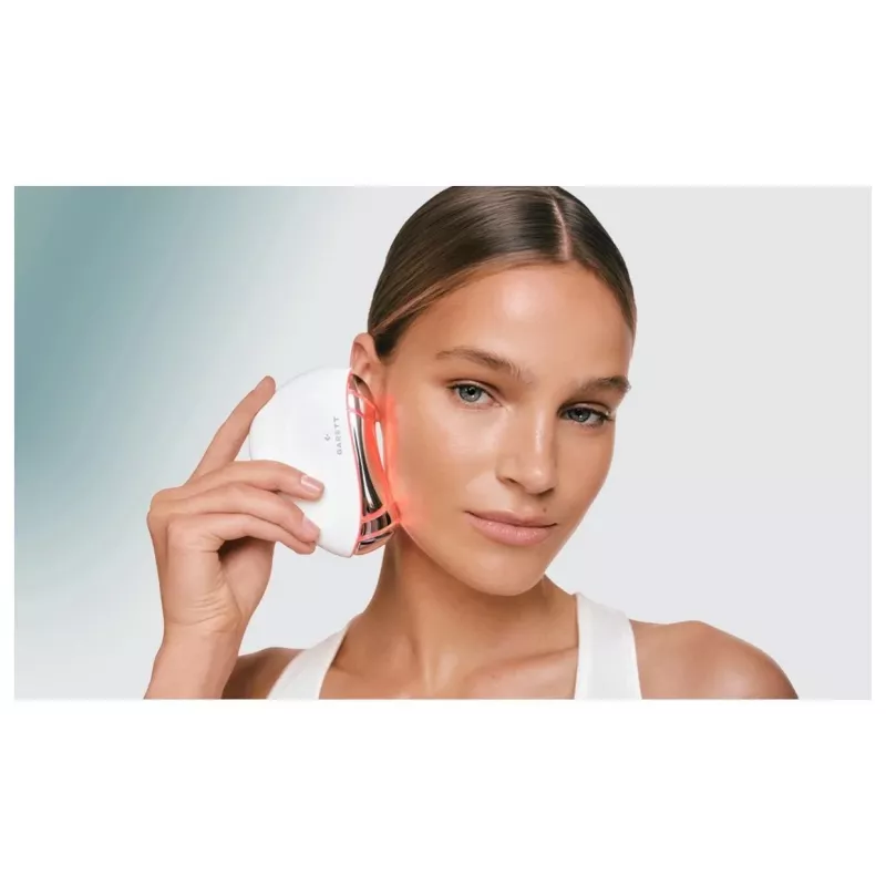 Garett Beauty Glow Stone branco – massajador facial eletrónico com calor e vibração