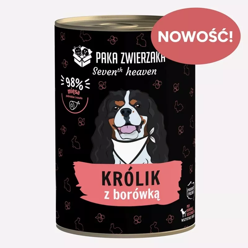 Alimento completo Paka Zwierzaka Seventh Heaven para coelhos adultos com coelho e mirtilo, 400g
