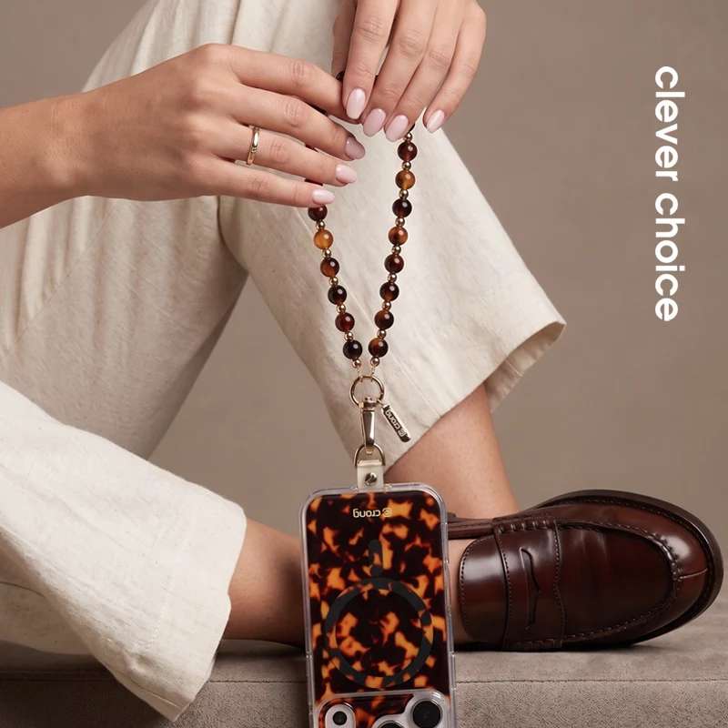 Crong Phone Charm Lanyard - fita de contas padrão tartaruga