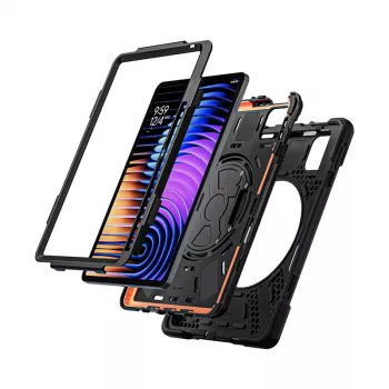 Crong Defender Plus capa robusta para Xiaomi Pad 8 / 8 Pro / Pad 7 / 7 Pro 11,2 polegadas – preto