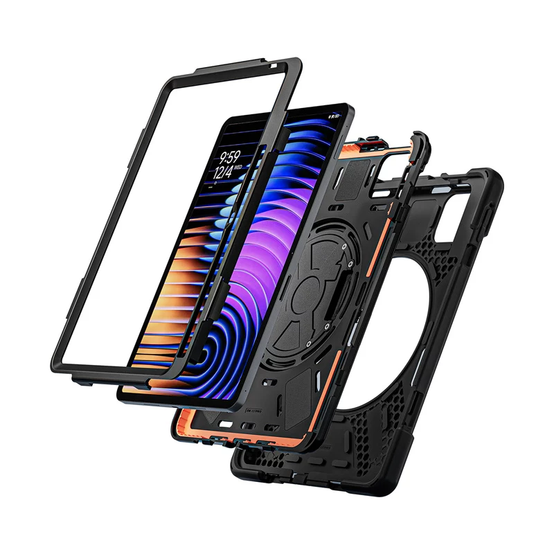 Crong Defender Plus capa robusta para Xiaomi Pad 8 / 8 Pro / Pad 7 / 7 Pro 11,2 polegadas – preto