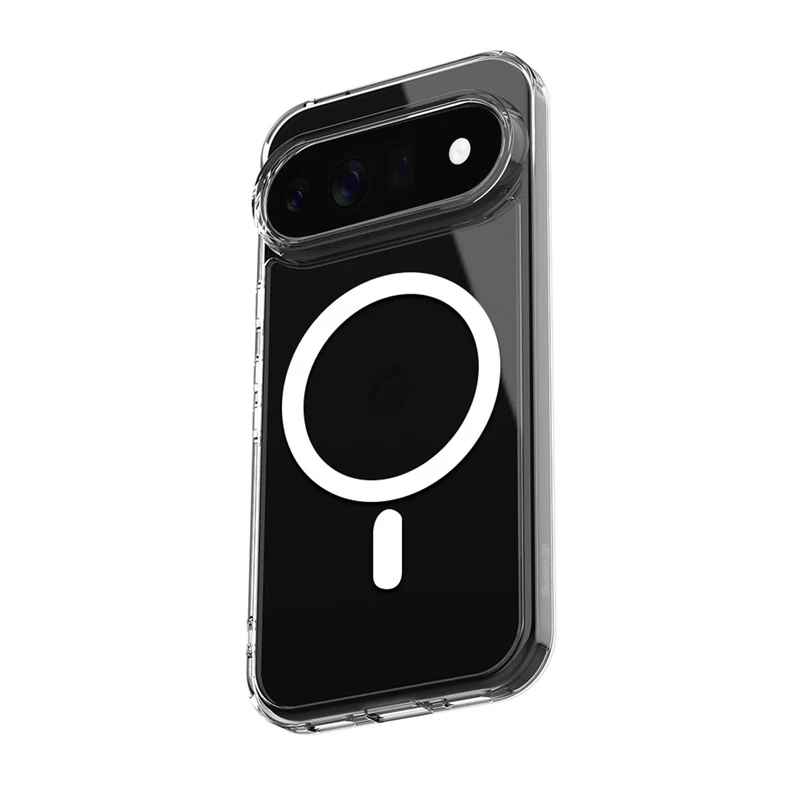 Crong Hybrid Clear Magnetic Case para Google Pixel 11 - compatível com MagSafe, transparente
