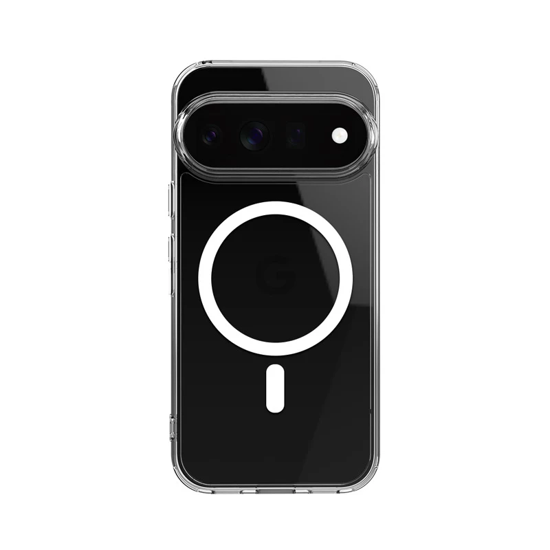 Crong Hybrid Clear Magnetic Case para Google Pixel 11 - compatível com MagSafe, transparente
