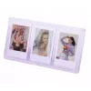 Moldura tripla vertical LOVEINSTANT para fotografias Instax Mini e impressões Zink 2x3 polegadas – lilás