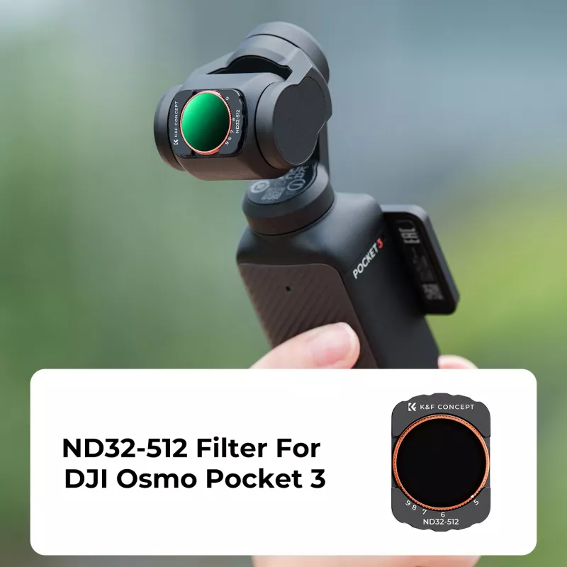 Filtro ND variável KF ND32-ND512 Nano-X para DJI Osmo Pocket 3