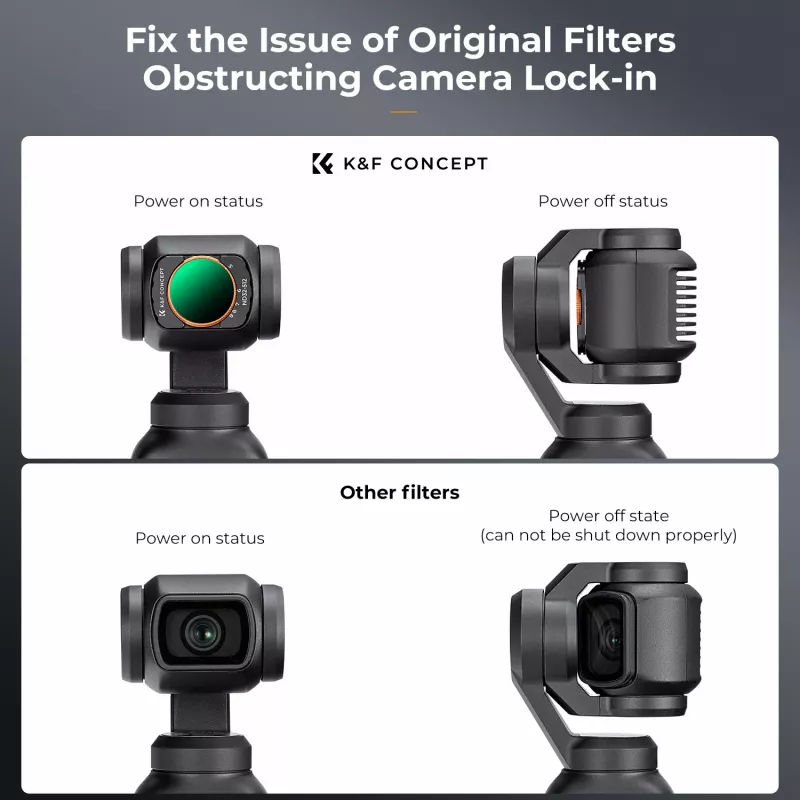 Filtro ND variável KF ND32-ND512 Nano-X para DJI Osmo Pocket 3