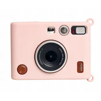 Capa de silicone LOVEINSTANT para Fujifilm Instax Mini Evo, rosa