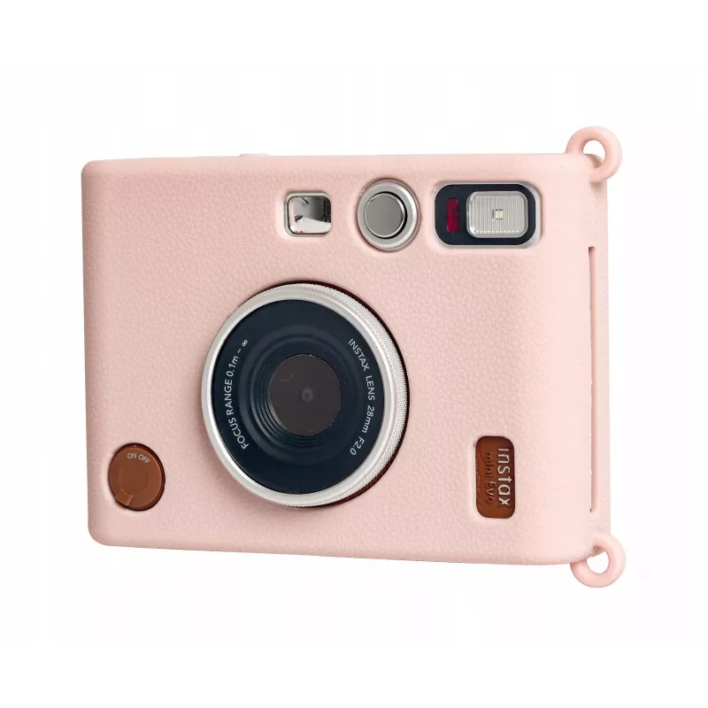Capa de silicone LOVEINSTANT para Fujifilm Instax Mini Evo, rosa