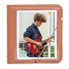 Álbum de fotografias LOVEINSTANT para 28 fotografias instantâneas, pele PU castanha, compatível com Fujifilm Instax Wide/Square, Polaroid 600/SX-70/i-Type