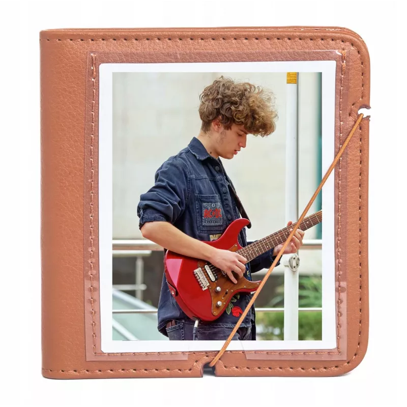 Álbum de fotografias LOVEINSTANT para 28 fotografias instantâneas, pele PU castanha, compatível com Fujifilm Instax Wide/Square, Polaroid 600/SX-70/i-Type