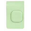 Bolsa em pele PU LOVEINSTANT verde para Fujifilm Instax Mini LiPlay - bolsa de câmara vintage com alça ajustável