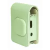 Bolsa em pele PU LOVEINSTANT verde para Fujifilm Instax Mini LiPlay - bolsa de câmara vintage com alça ajustável