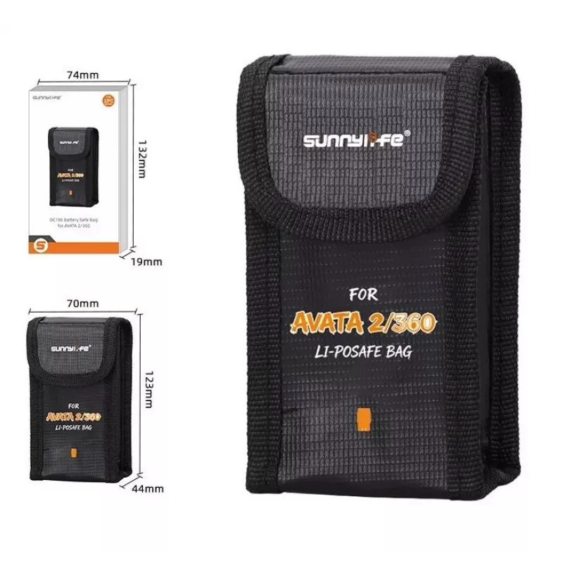Bolsa de segurança à prova de fogo para baterias SUNNYLIFE para DJI Avata 2 / Avata 360 / AT3-DC186-1