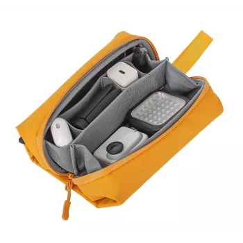 Bolsa organizadora Sunnylife B018-Y para DJI Osmo Pocket 3 / Insta360 X5 / Go 3S, amarela