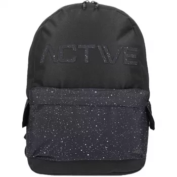 Mochila 4F M175 preta 20L Mochila para portátil para escola, pendular e viagens