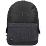Mochila 4F M175 preta 20L Mochila para portátil para escola, pendular e viagens
