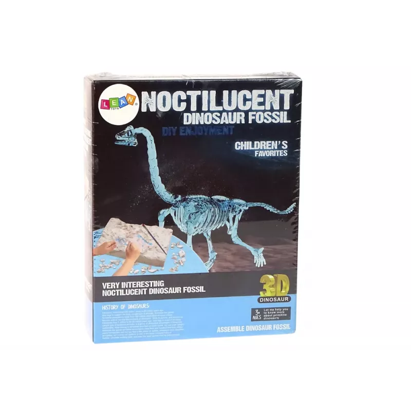 Conjunto de escavação arqueológica LEAN TOYS esqueleto de dinossauro 3D Brachiosaurus holograma