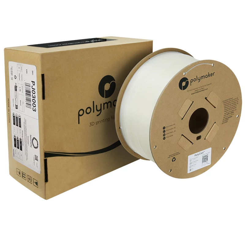 Polymaker PolyCast PVB Filamento para impressora 3D, 1,75 mm, 3 kg, Natural