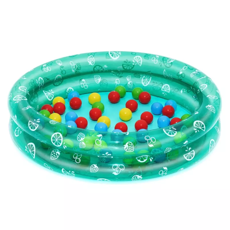 Piscina de jardim insuflável Bestway 51141 com 50 bolas, transparente com pontos, 91 cm