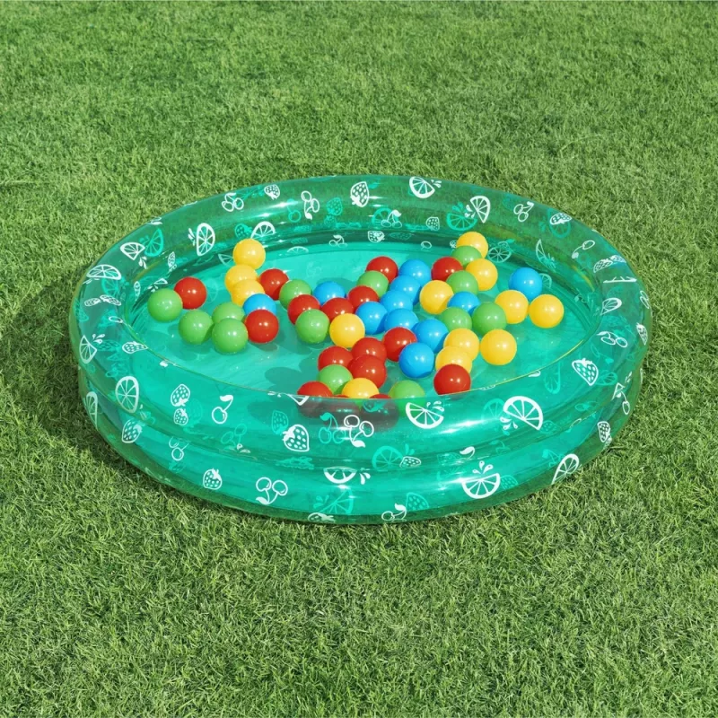 Piscina de jardim insuflável Bestway 51141 com 50 bolas, transparente com pontos, 91 cm