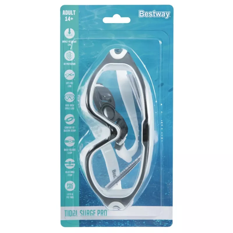 Óculos de natação ajustáveis Bestway 21194 preto e branco