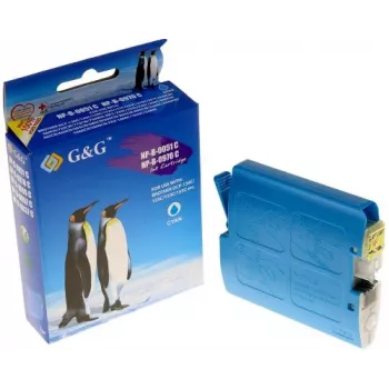 Cartucho de tinta compatível G&G para Brother LC-970C/LC-1000 ciano (400 páginas, 11ml, Smart Chip)