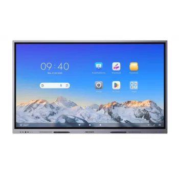 Ecrã tátil interativo 4K UHD Hikvision DS-D5C86RB/A 86 polegadas com Android 11, câmara 8MP, matriz de microfones 8x, altifalantes 2×15W