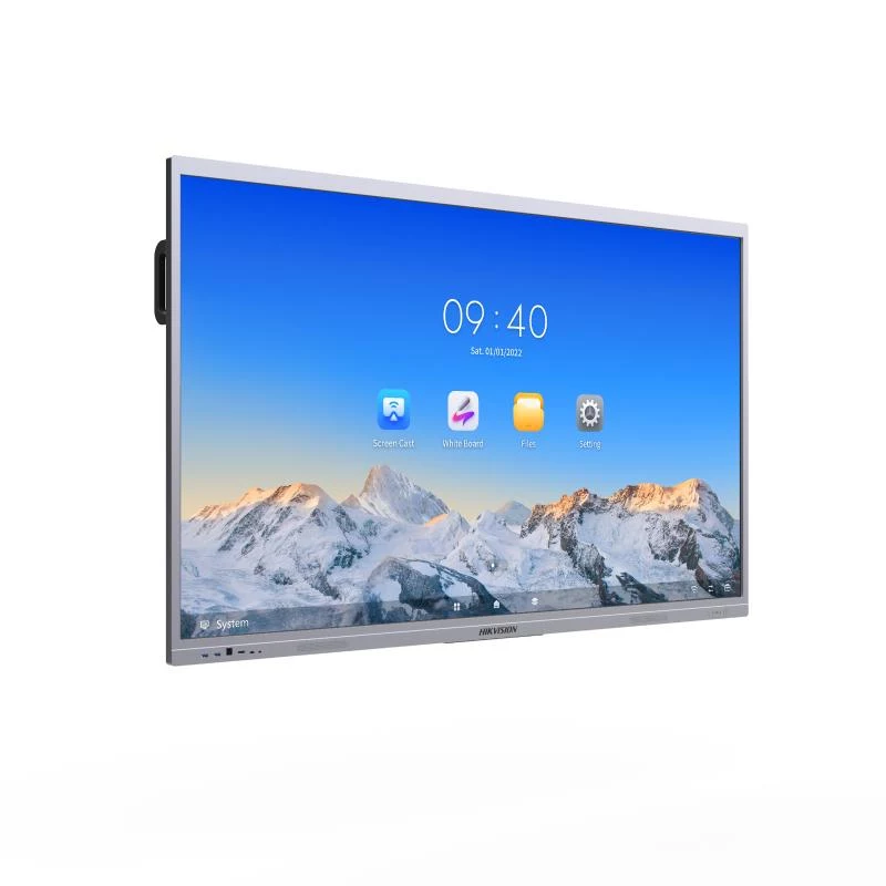 Ecrã tátil interativo 4K UHD Hikvision DS-D5C86RB/A 86 polegadas com Android 11, câmara 8MP, matriz de microfones 8x, altifalantes 2×15W