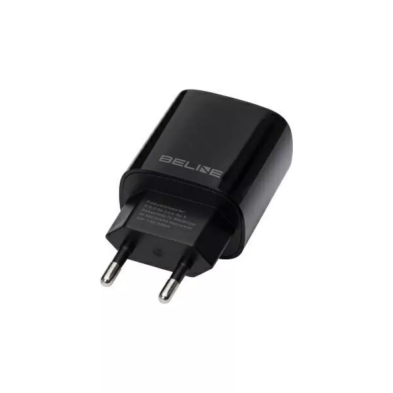 Carregador de parede GaN 30W USB-C PD + USB-A QC Beline preto (apenas carregador)