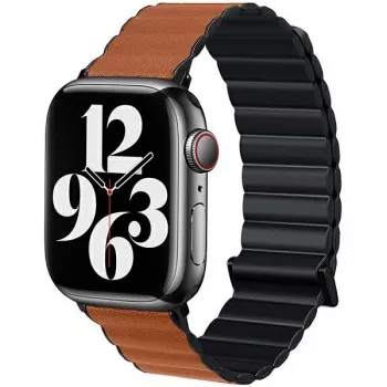 Beline Magnetic Pro pulseira para Apple Watch 42/44/45/49mm preto/castanho