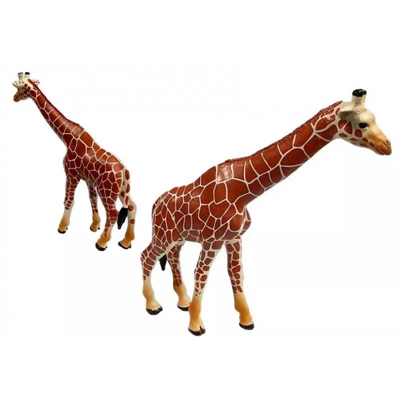 LEAN TOYS figuras de girafa brinquedo educativo família 3 peças + cenário de África