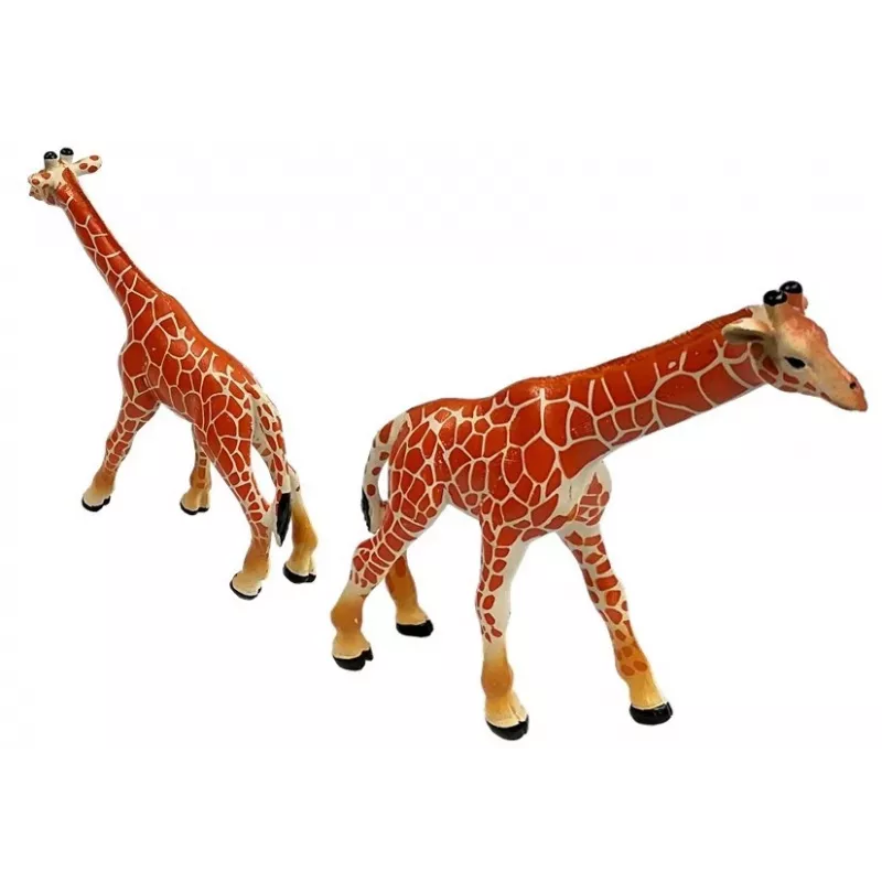 LEAN TOYS figuras de girafa brinquedo educativo família 3 peças + cenário de África