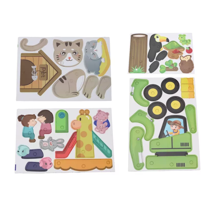 LEAN TOYS puzzle de construção 3D blocos DIY dinossauro broca de desmontagem