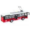 LEAN TOYS troleicarro autocarro 1:16 luzes sons motor branco e vermelho