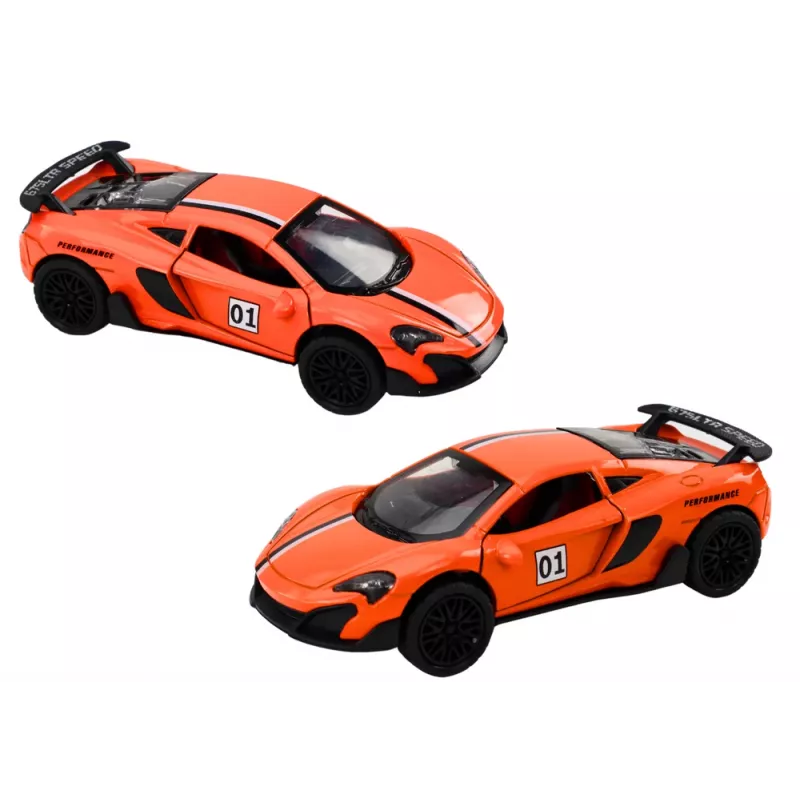 LEAN TOYS carro desportivo 1:32 fricção laranja