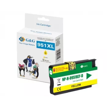 G&G Ninestar cartucho de tinta amarelo compatível com HP 951XL (CN048AE) alto rendimento