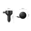 Carregador de automóvel USB-C retrátil ORICO FC-60-2C 60W - Preto