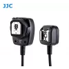 Cabo de sincronização TTL para flash fora da câmara JJC FC-E3 para Canon EOS, cabo espiral 1,3 m, passagem E-TTL II
