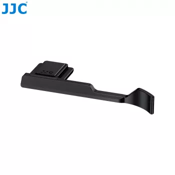 Apoio de polegar JJC para câmara Fujifilm X-M5 – Reforço de punho em liga de alumínio com montagem em sapata de flash, Preto